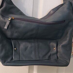 Rare denim color leather purse